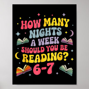 Póster Cuántas Noches a la Semana Deberías Leer 67 Me