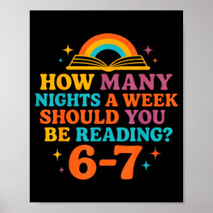 Póster Cuántas Noches a la Semana Deberías Leer 67 Me