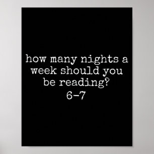 Póster Cuántas Noches a la Semana Deberías Leer 6 7 