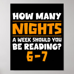 Póster Cuántas noches a la semana deberías leer 6-7 B