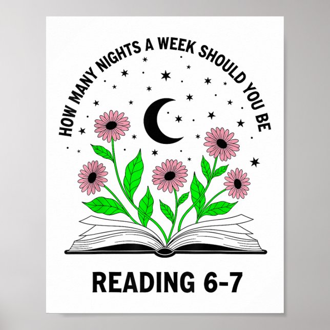 Póster Cuántas Noches A La Semana Deberías Leer 6-7 B (Frente)
