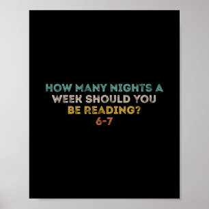 Póster ¿Cuántas noches a la semana deberías leer 6-7 F