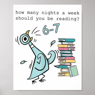 Póster Cuántas Noches a la Semana Deberías Leer 6 7 S