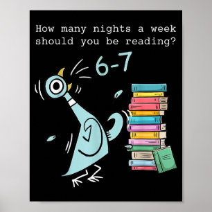Póster Cuántas Noches a la Semana Deberías Leer 6–7 T