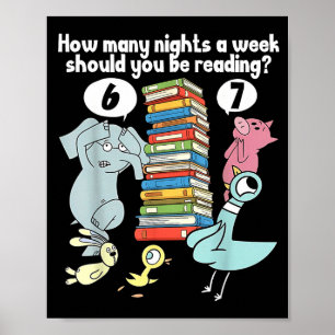 Póster Cuántas Noches a la Semana Deberías Leer 6–7 T