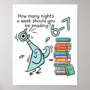 Póster Cuántas Noches a la Semana Deberías Leer 6–7 T
