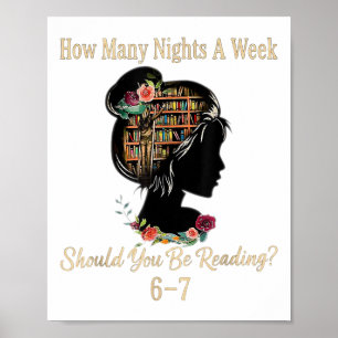 Póster Cuántas Noches Leyendo 67 Meme Divertido Seis Siet