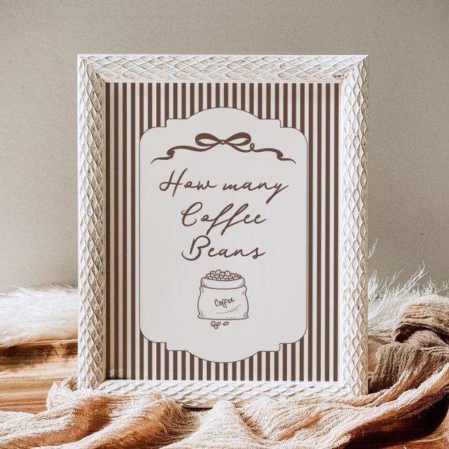 Póster Cuántas semillas de café en el frasco Brown Stripe (Subido por el creador)