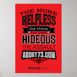 Póster Cuanto Más Indefensos... Poster (Abort73.com)