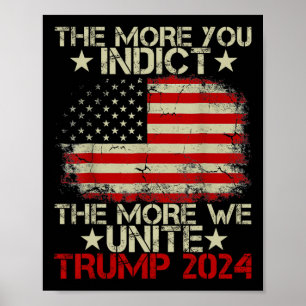 Póster Cuanto más nos unimos a Maga Trump, índico