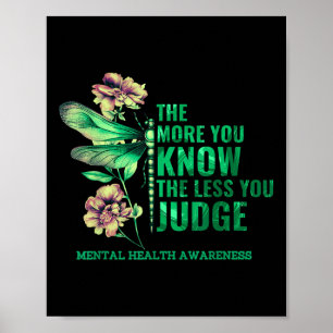 Póster Cuanto Más Sabes Menos Juzgas Salud Mental