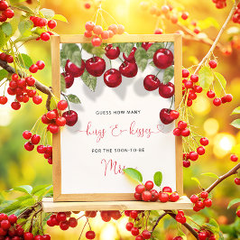 Póster ¿Cuántos abrazos y besos para la ducha de cerezos?