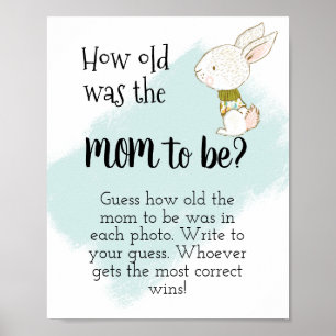 Póster ¿Cuántos años tenía la mamá? Conejo