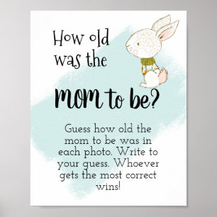 Póster ¿Cuántos años tenía que tener la mamá? Conejito