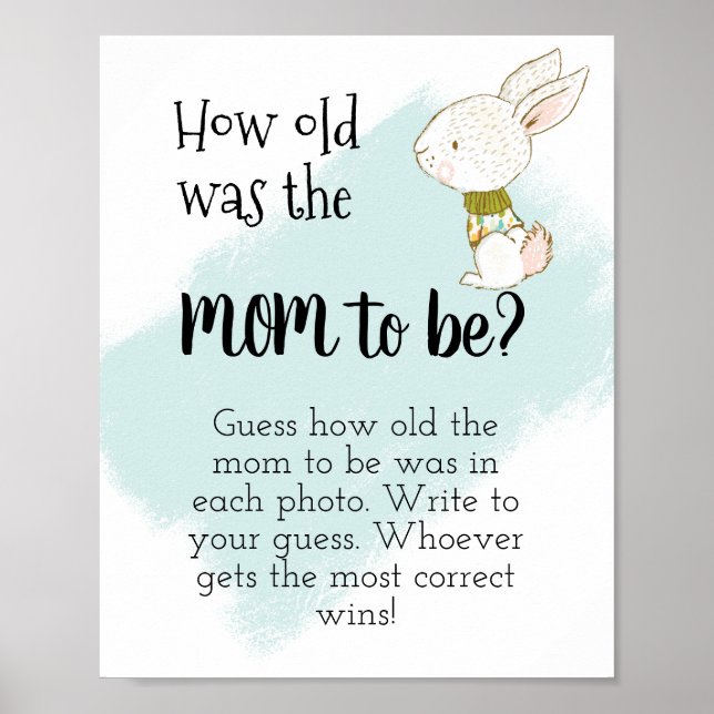 Póster ¿Cuántos años tenía que tener la mamá? Conejito (Frente)