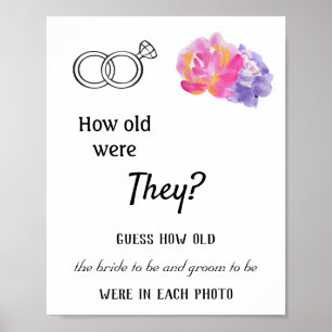 Póster ¿Cuántos años tenían? - Flores violetas