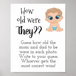 Póster ¿Cuántos años tenían? Niño