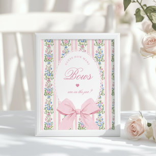 Póster Cuantos arcos adivinando el juego Coquette Bow Pin