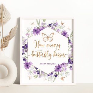 Póster Cuántos besos de mariposa besan juego de ducha de 