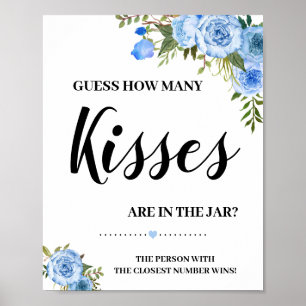 Póster Cuántos Besos Juego de Despedida de Soltera Flores