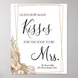 Póster Cuántos besos para la futura Sra juego de ducha Po