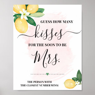 Póster Cuántos Besos para la futura Sra. Pink Shower