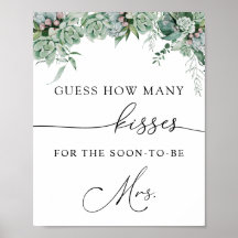 ¿Cuántos besos para la Sra. Rótulo pronto?