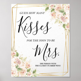 Póster Cuántos besos para pronto ser la Sra. ducha Pos