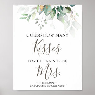 Póster ¿Cuántos besos para pronto ser la Sra. Shower Game