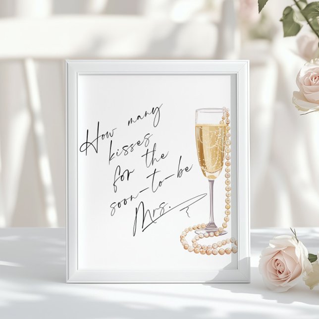 Póster Cuántos besos Pearls y Prosecco Bridal Ducha (Subido por el creador)