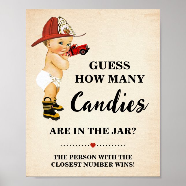 Póster ¿Cuántos candelabros combaten el juego de Baby Sho (Frente)