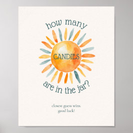 Póster ¿Cuántos caramelos hay aquí en el Baby Shower del 