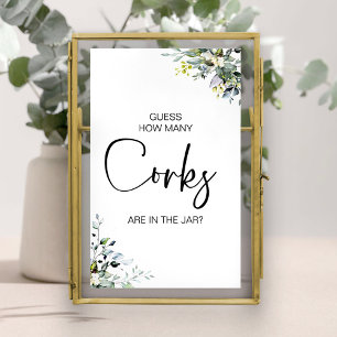 Póster Cuántos Corchos Hay en el Signo de Ducha de Novia