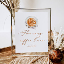 Póster Cuántos granos de café hay en el frasco