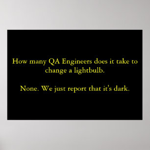 Póster Cuántos ingenieros del QA lo hacen para llevar el