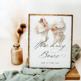 Póster Cuántos lazos Lazo floral Baby Shower