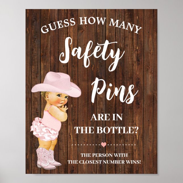 Póster ¿Cuántos puntos de seguridad tiene Cowgirl Pink Ba (Frente)