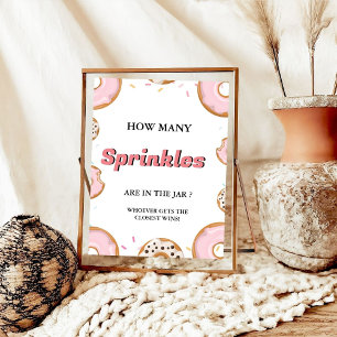 Póster Cuántos SPrinkles en el juego de Baby Shower Jar