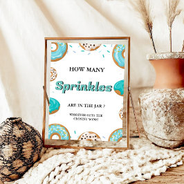 Póster Cuántos SPrinkles en el juego de Baby Shower Jar