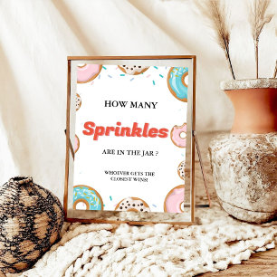 Póster Cuántos SPrinkles en el juego de Baby Shower Jar