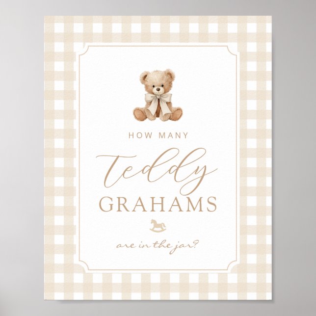 Póster Cuántos teddy grahams Cuadros de género neutro (Frente)