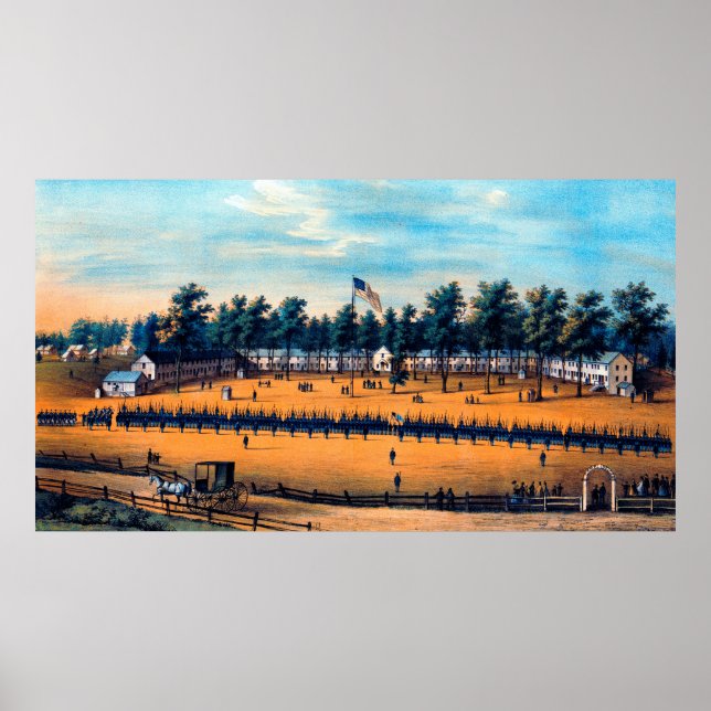 Póster Cuartel Belger Baltimore Md Guerra Civil 1863 (Frente)