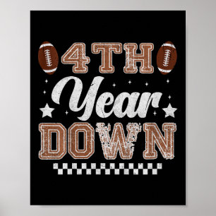 Póster Cuarto año de fiesta de cumpleaños del fútbol infa