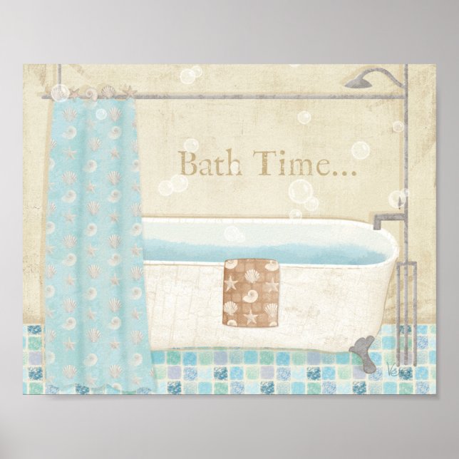 Póster Cuarto de baño de mosaico (Frente)