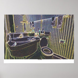 Póster Cuarto de baño del motel