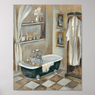 Póster Cuarto de baño francés neutral
