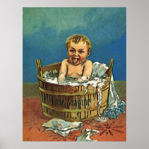 Póster Cuarto de baño para bebés