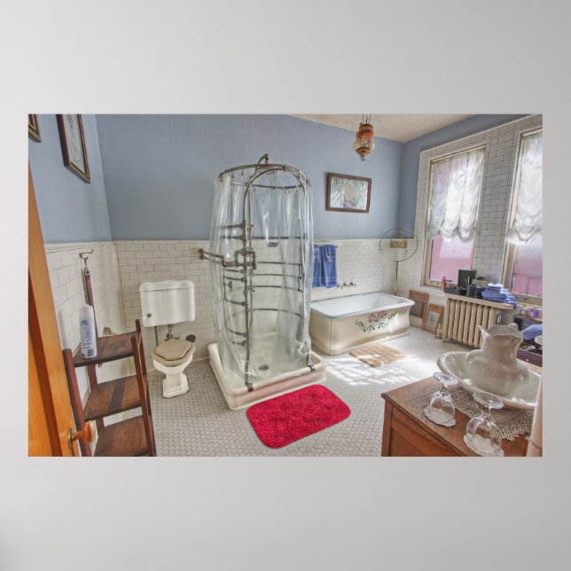 Póster Cuarto de baño victoriano de cobre King - Butte Mo (Frente)