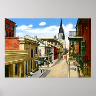 Póster Cuarto de galón del francés de la calle de New