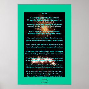 Póster Cuarto del poster de la poesía de julio
